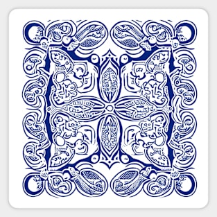 Paisley Print - Blue Aesthetic Magnet